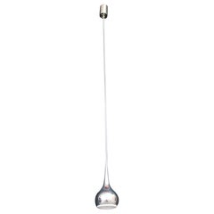 Lampada a sospensione minimale a trombetta Esoperia Design Italiano 1970 metallo