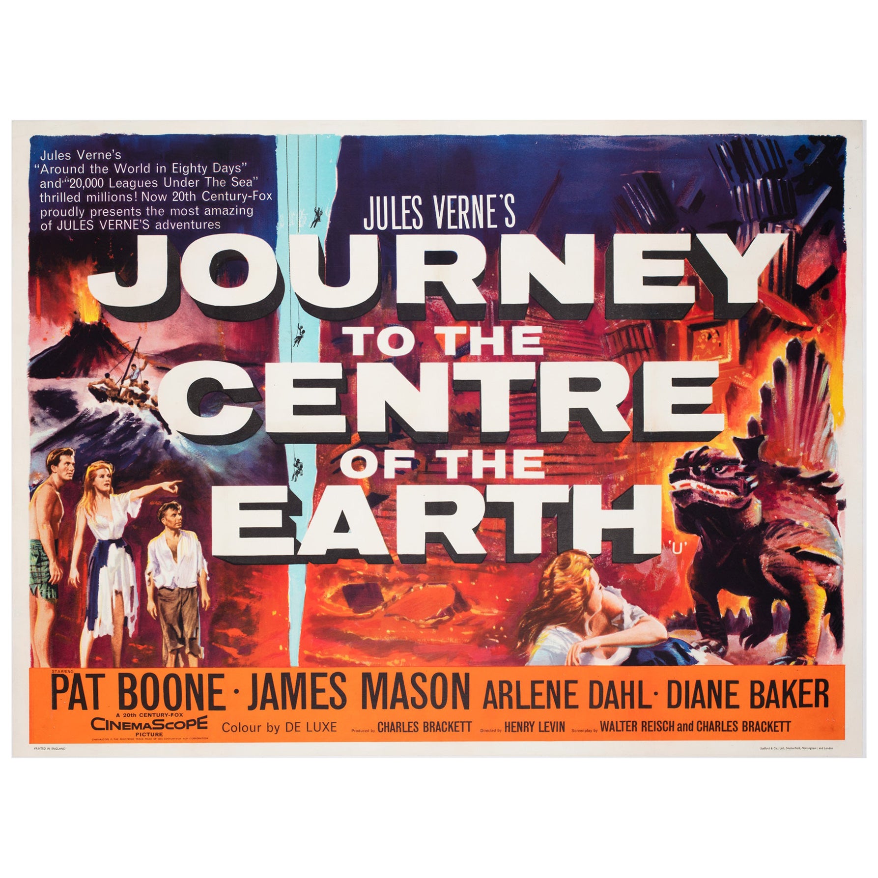 Journey to the Centre of the Earth 1959 UK Quad Film Poster