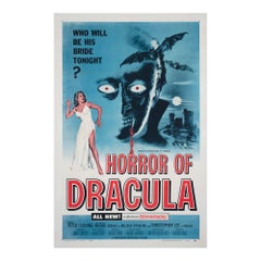 Der Schrecken von Dracula 1958 US 1 Blatt blau Stil Filmplakat, Joseph Smith