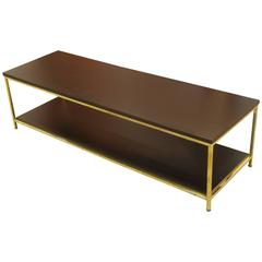 Large Brass Coffee Table by Paul McCobb for Calvin