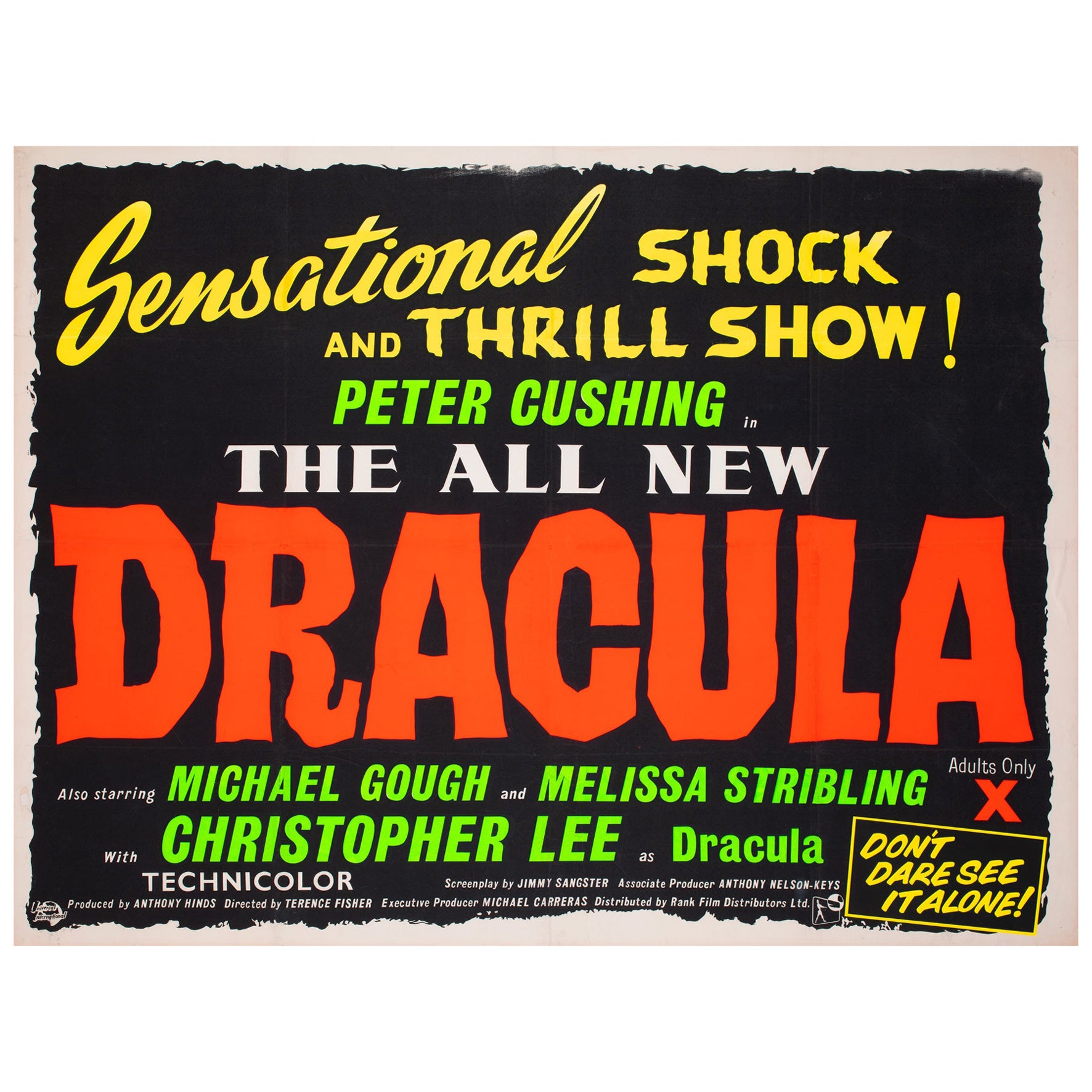 Dracula 1958 UK Quad Film Poster