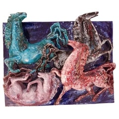 Sculpture murale représentant un cheval rare de SAN POLO VENEZIA