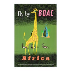 BOAC Africa 1956 Pubblicità di viaggio  Poster, Maurice Laban