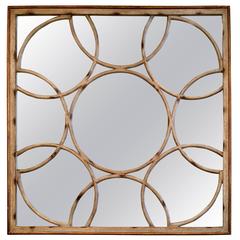 American Faux Bamboo Painted Wooden Mirror, circa 1960 4