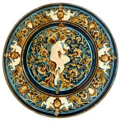 A19th century Austrian majolica with mythology scene