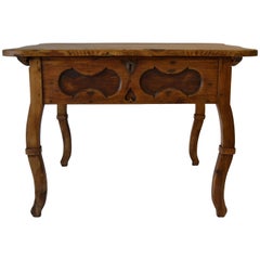 Pitch Pine and Oak Baroque Revival Centre Table