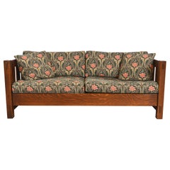 Divano Settle di Stickley Mission Arts & Crafts in Oak