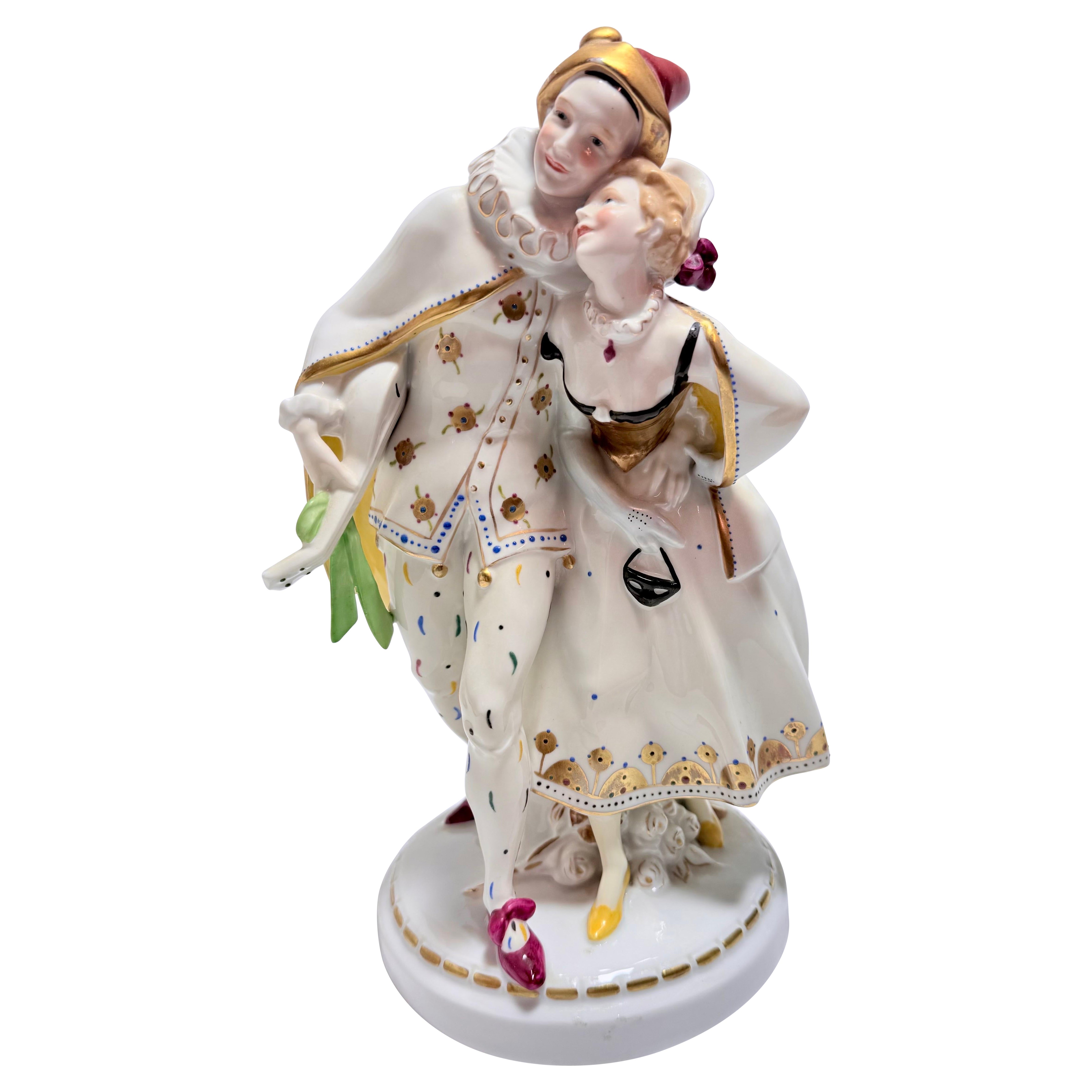 Arte Antiques Arlecchino e Colombina Katzhütte, Turingia, 1930 ca. in vendita