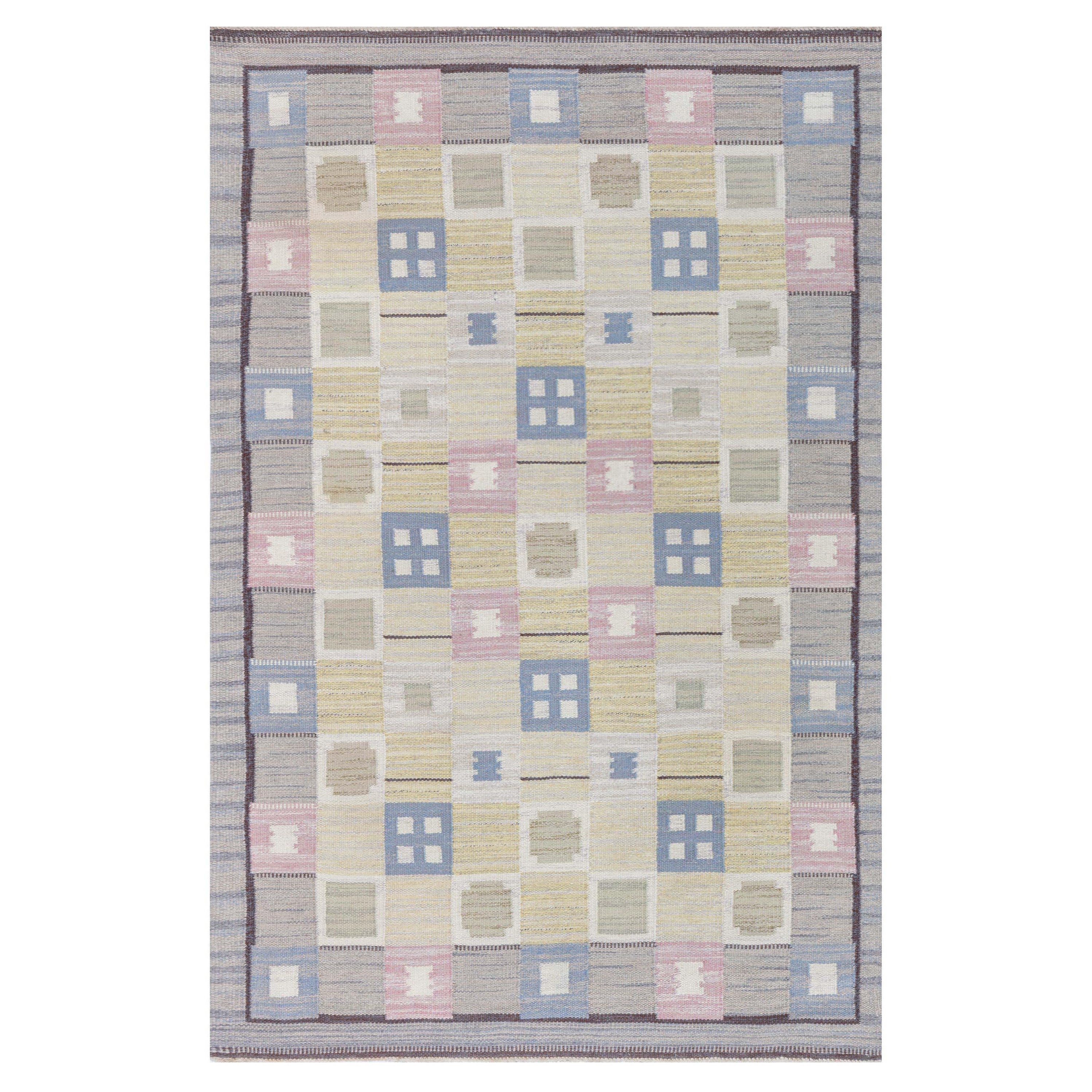 Doris Leslie Blau Vintage Swedish Flat Woven Rug
