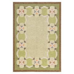 Doris Leslie Blau Vintage Swedish Flat-Weave Wool Rug Signed by Ingegerd Silow