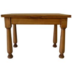 Pine and Beech Draw-Leaf Table