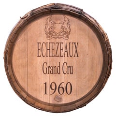 Botte da vino decorativa francese di metà secolo in Oak e ferro datata 1960