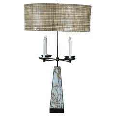 Monumental Mid-Century Obelisk Candelabra Lamp in the Style of Tommi Parzinger