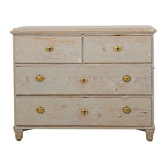 Antique Genuine Swedish Original Gustavian Period Handmade Chest of Drawers