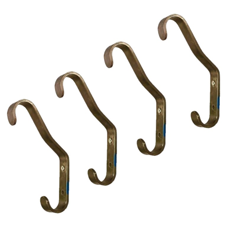 Aino Aalto  set of 4 brass hooks for hats and coat made in Finland originals