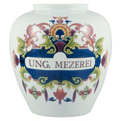 Delft, The Netherlands. Large apothecary jar in earthenware.