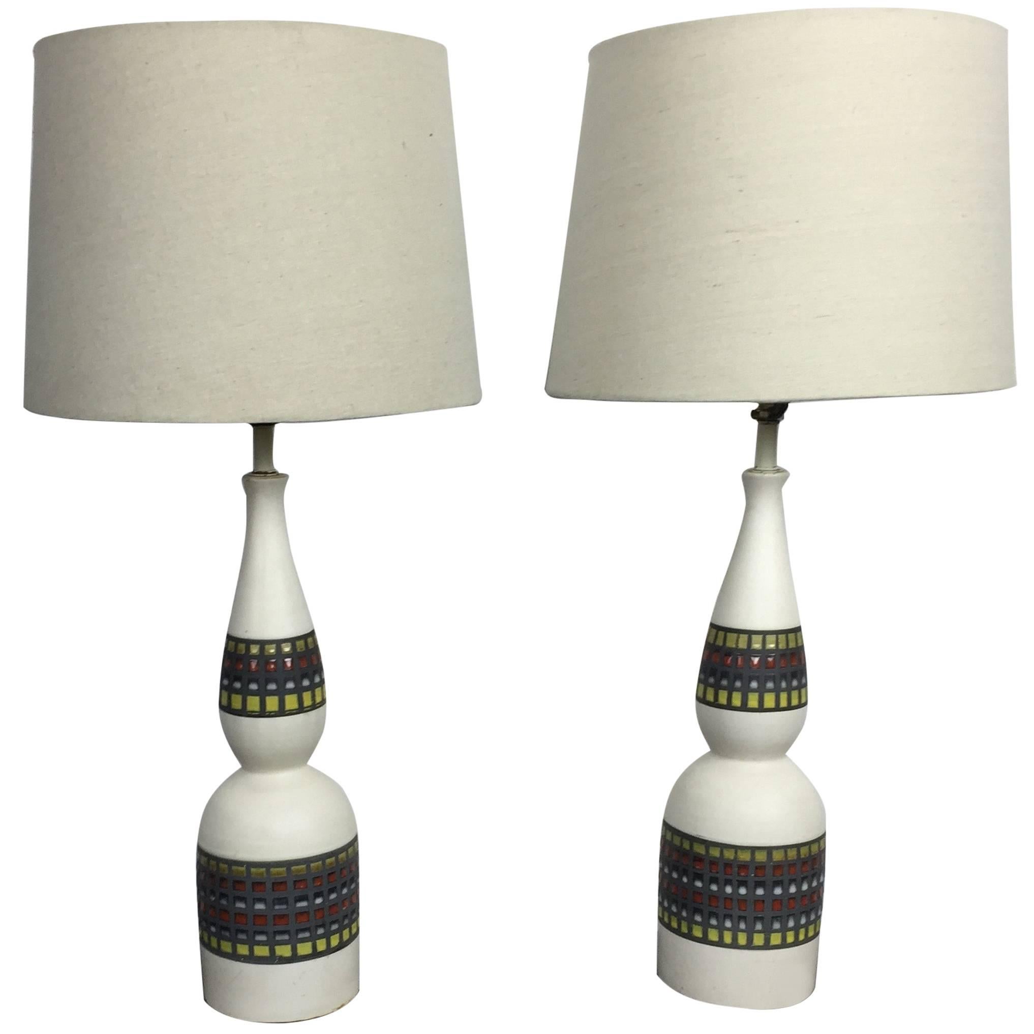 Pair of Bitossi Ceramic Table Lamps 