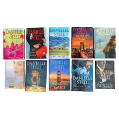 Set of 10 Curated Danielle Steel Slip-Covered Books for Library/Media Room