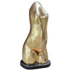 Abstrakte figurative Skulptur des New Yorker Künstlers John H Manhold aus Messing, 1960er Jahre