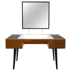 Rare coiffeuse lumineuse George Nelson modèle 4660 avec miroir pour Herman Miller