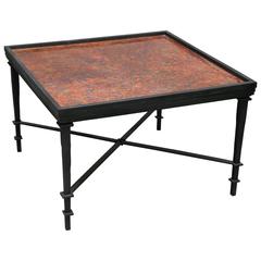 William Loyd Hand-Painted Iron Coffee Table