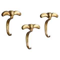 Diseñador italiano, perchas, latón, Italia, años 1950