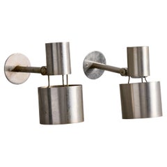 Halldor Gunnløgsson, Wall Lights, Steel, Denmark, 1958