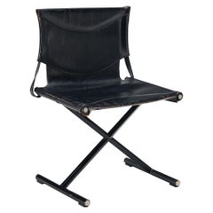 Afra & Tobia Scarpa for Goppion 'Bisante S1' Chair in Black Leather and Steel