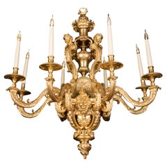 19th Century French 8-Light Ormolu Chandelier by Lacarrière & Delatour of Paris