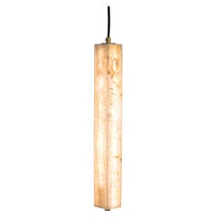 Monolite sculptural pendant in Onyx, designed by Silvio Piattelli