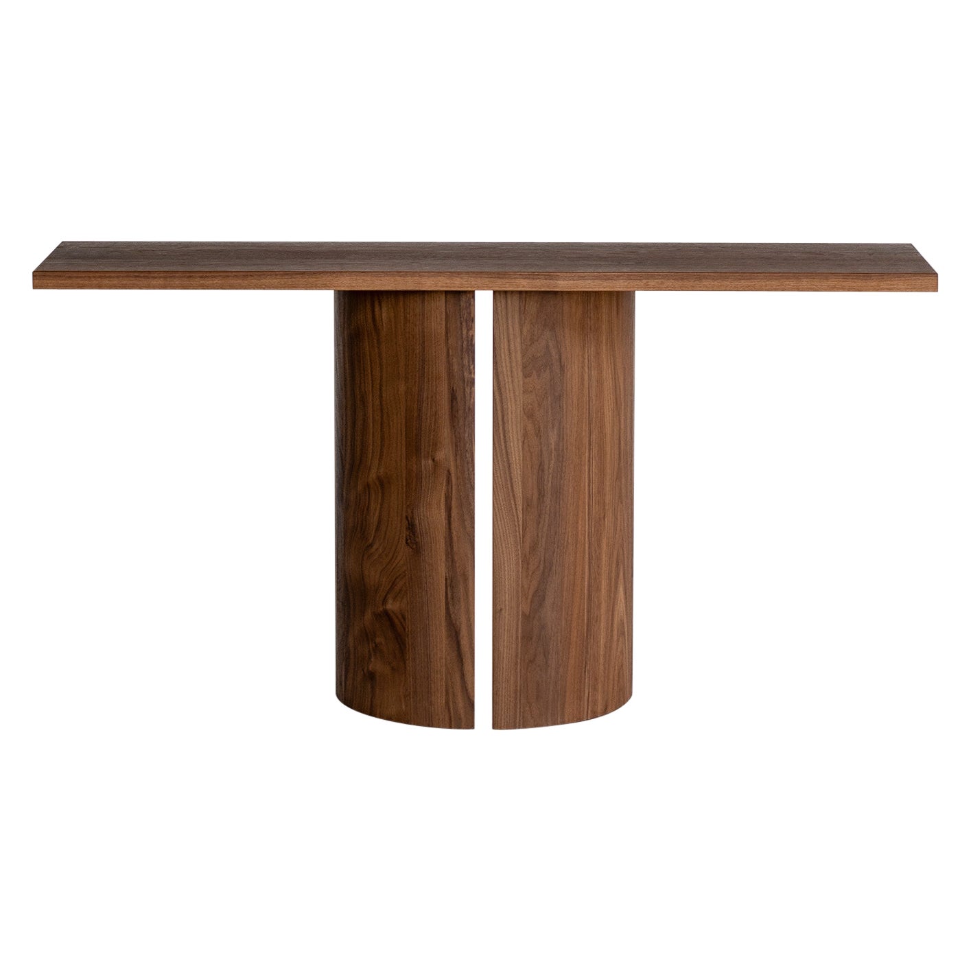 Brutalist Solid American Walnut Console - Aperta by Mokko