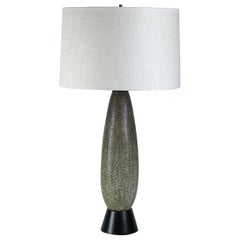 Studio Ceramic Lamp with Custom Linen Shade and Diffuser
