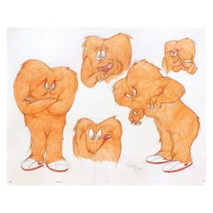 FIVE ORIGINAL DRAWINGS OF GOSSAMER - Signed By Virgil Ross