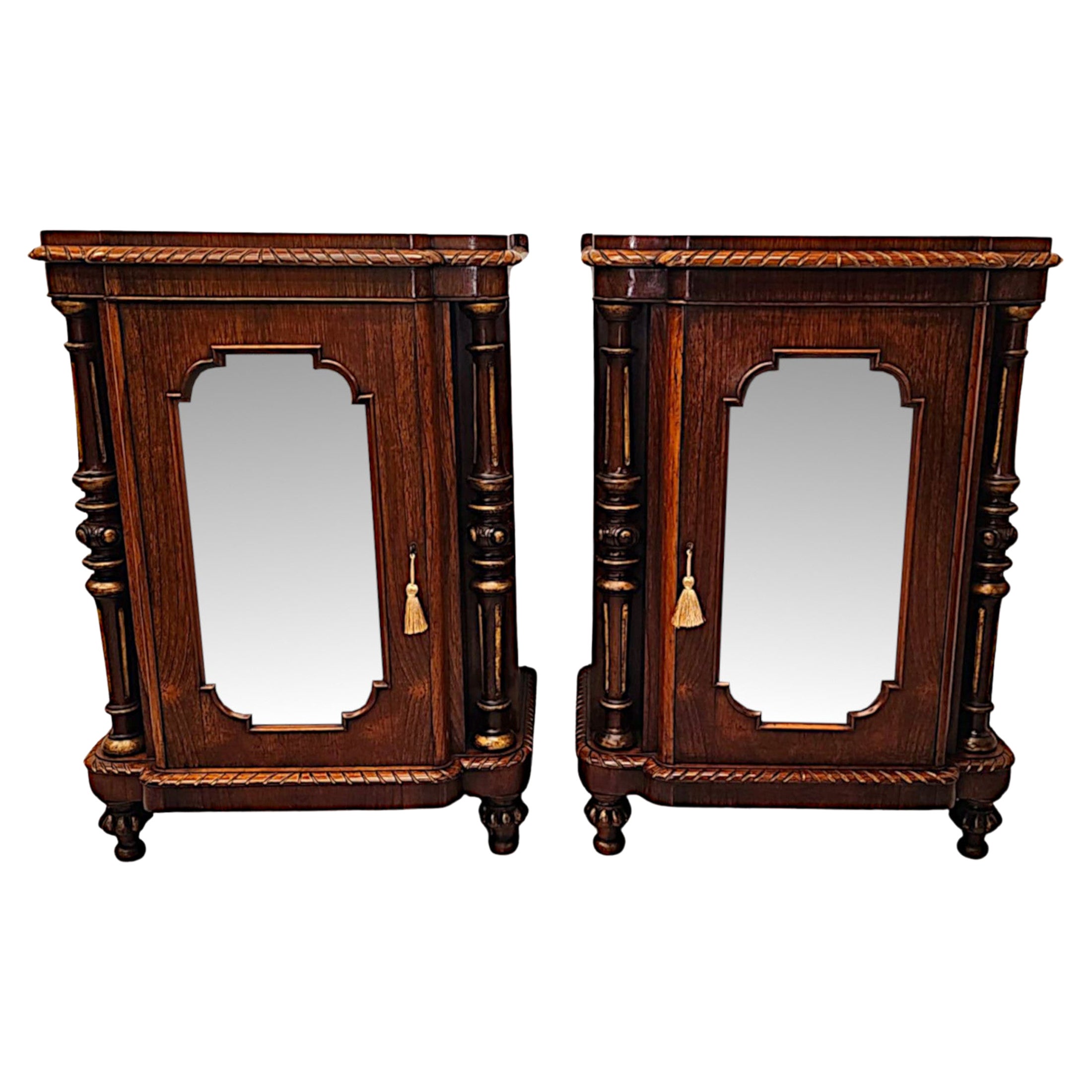 A very fine Pair of 19th Century Pier Cabinets