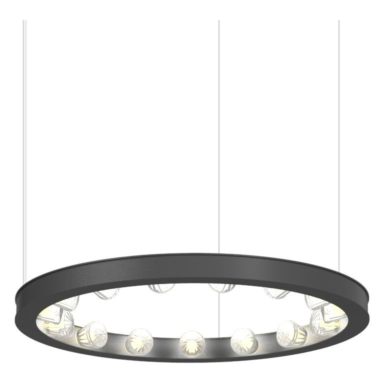 Lampada a sospensione Aurora Mini 50 Circular Anodized Black di JSPR