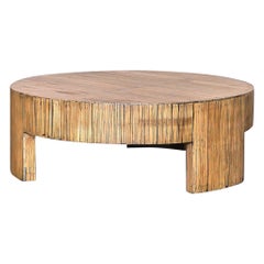 Mesa de centro circular modernista francesa