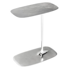 Set of two low side table - polished aluminium