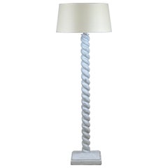 Torsade Plaster Floor Lamp in the style of Jean-Michel Frank
