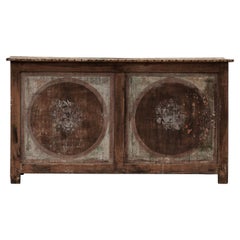 Rustic Counter with Decorative Motif