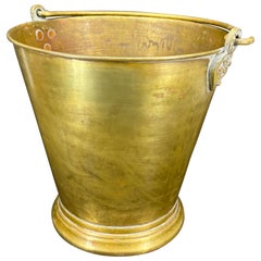 Grand seau à champagne et champagne en laiton avec poignée