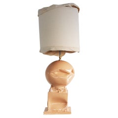 Lampada da tavolo grande in ceramica Nude Peach. Prodotto in Italia