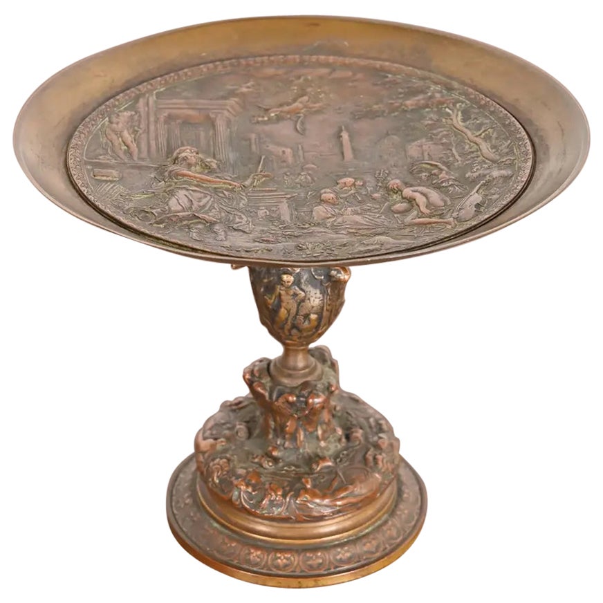 Tiffany & Co. Plat à compote ou Tazza en bronze néoclassique ancien