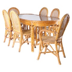Juego de comedor de ratán