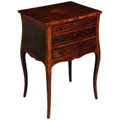 18th Century George III Period Kingwood Marquetry Bedside Cabinet