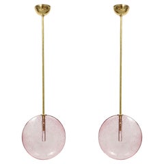 Pair Murano Discs Pendants