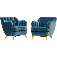 Pair of Lounge Chairs by Elias Svedberg for NK