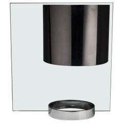 Glass and Chrome Table Lamp by Ennio Chiggio for Lumenform, Italy, 1970s