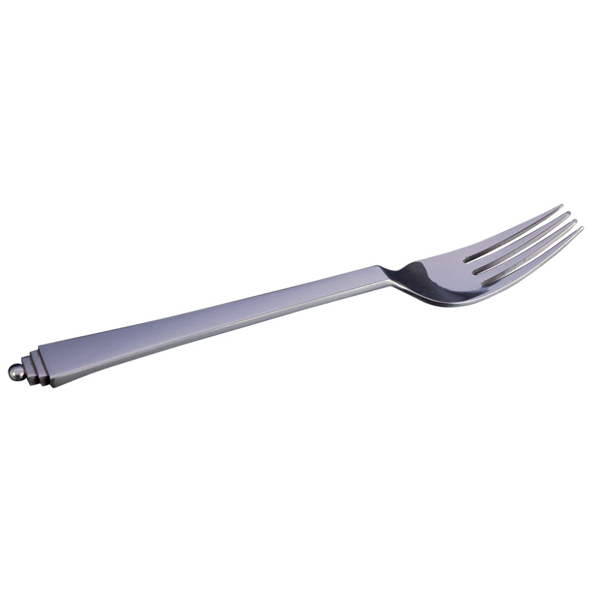 Georg Jensen, Pyramid dinner fork in 830 silver.