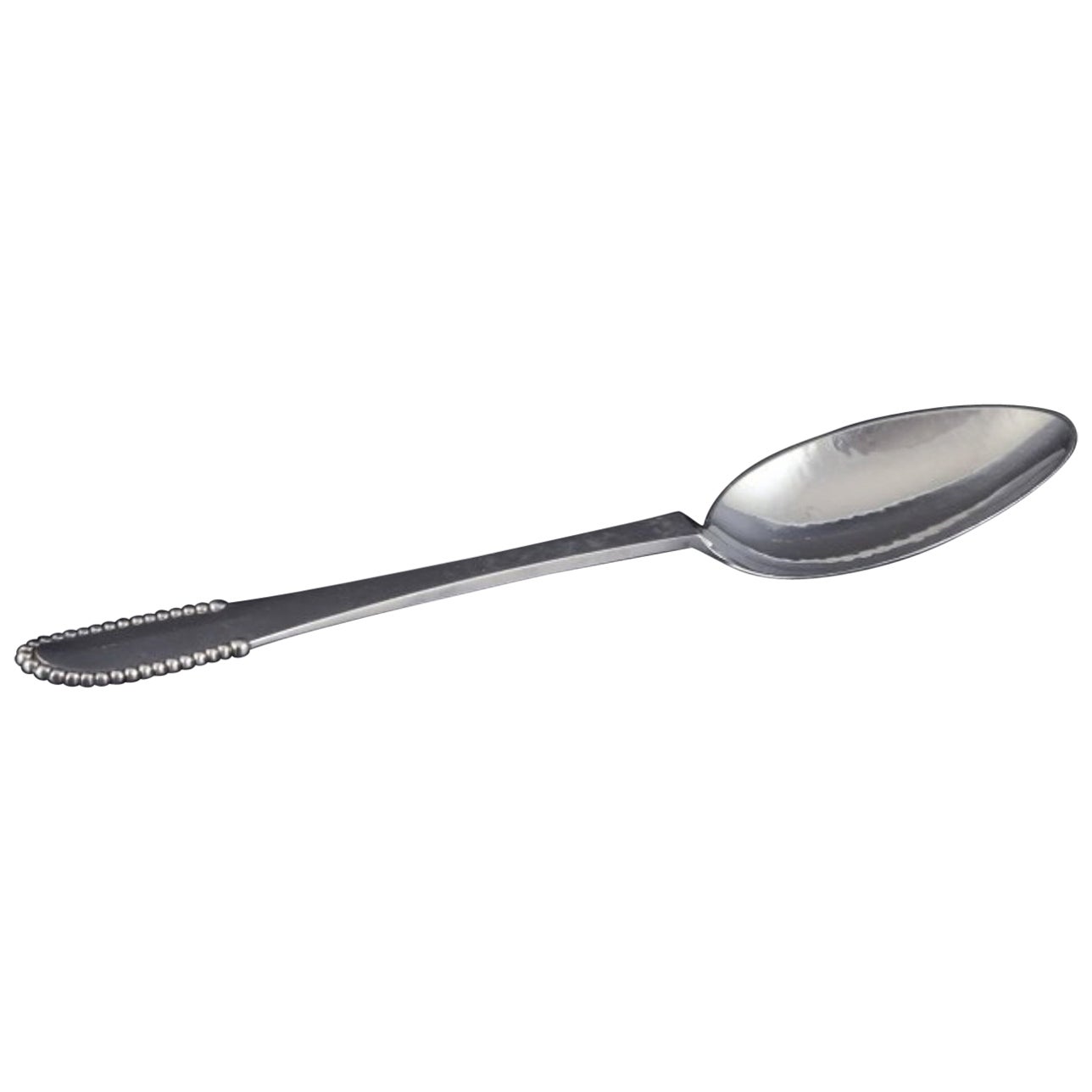 Cuchara "Beaded" Georg Jensen de plata de ley.