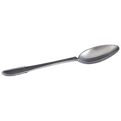 Vintage Georg Jensen "Beaded" spoon in sterling silver.